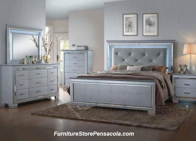 Lillian LED Bedroom Suite, King or Queen